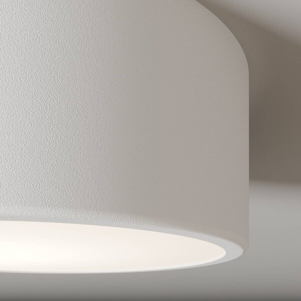 TEMAR LIGHTING Stropné svietidlo Cleo, Ø 20 cm, IP20, biele, kov, E27, Biela / opálová, Obývacia izba / jedáleň, Moderný, Závesné svietidlo