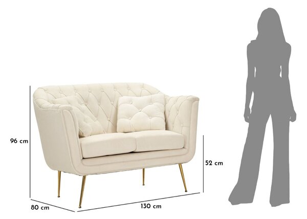 Dizajnová pohovka Jagienka 130 cm krémová