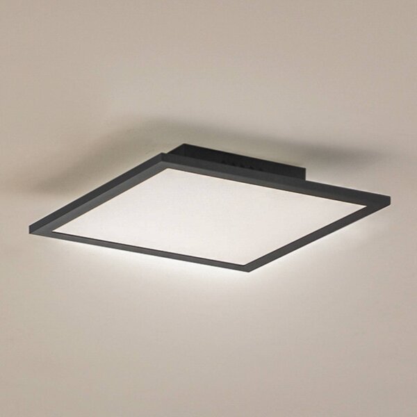 Lindby LED panel Enhife, čierny, 30 x cm, kov, 4 000K, Čierna, Pracovňa / Kancelária, Moderný
