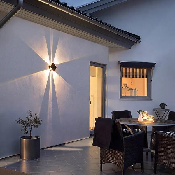 IMMAX WALL LED solárne nástenné svetlo na vonkajšie použitie so senzorom PIR, 2 W