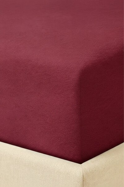 Froté plachta s gumičkou FROTTE bordová Rozmer: 80x160x15 cm