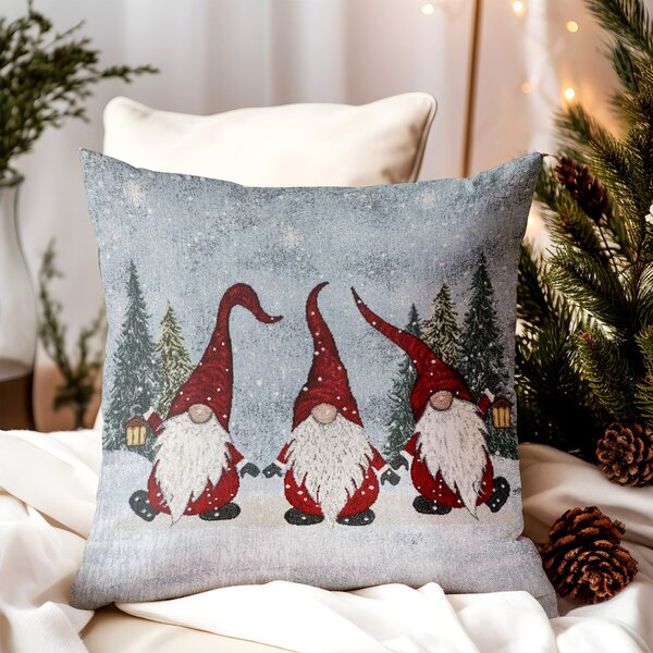 Vianočná gobelínová obliečka na vankúš Merry Christmas Chenille IT044 Farba Viacfarebná Rozmery 42x42 cm