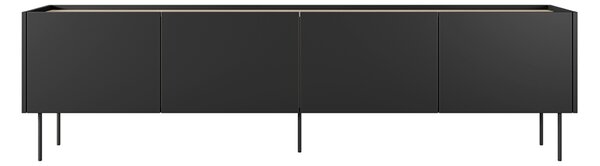 TV stolík Desin 220 cm s kovovými nohami - čierny mat / dub nagano