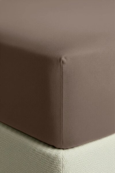 Plachta s gumičkou JERSEY tmavobéžová 180 g/m² Rozmer: 90x200x30 cm
