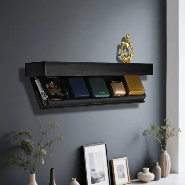 Floatshelf™ Nástenná Polica S Tajnou Priehradkou (53 X 17,5 X 5 Cm), Hnedá