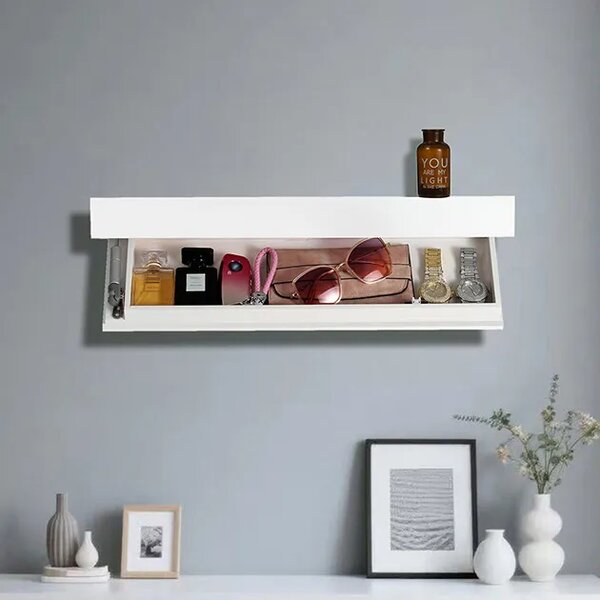 Floatshelf™ Nástenná Polica S Tajnou Priehradkou (53 X 17,5 X 5 Cm), Hnedá