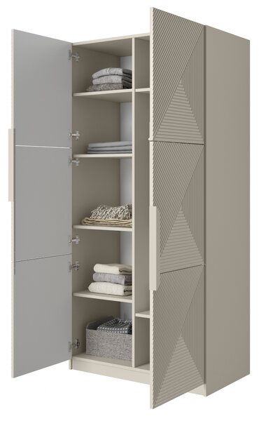Skriňa Asha 100 cm - kašmírová / kašmírové úchytky
