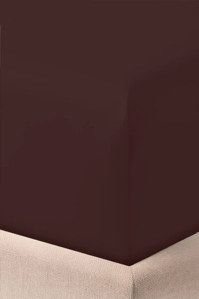 Saténová plachta s gumičkou CLARE hnedá Rozmer: 90x200x30 cm