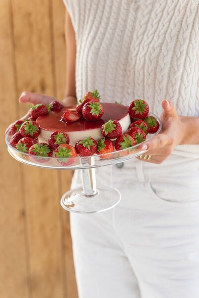 Transparentný sklenený podnos na tortu Cake Tray - Ø 27*14cm - J-Line by Jolipa