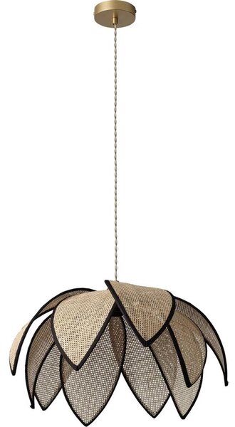 Osram - Závesný luster na lanku DECOR RATTAN 1xE27/15W/230V pr. 48 cm béžová/čierna