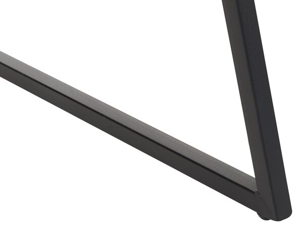 Písací stôl svetlé drevo a biela MDF materiál 90 x 60 cm pracovný stôl s organizérom
