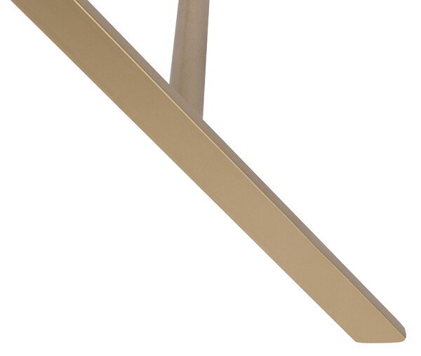 Bočný stolík strieborný zrkadlový vrch zlaté kovové nohy 50 x 40 cm moderný elegantný štýl jedna zásuvka