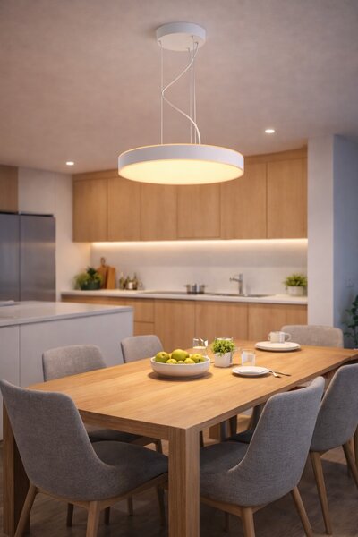 Philips HUE LED White Ambiance 41162/31/P6 Enrave závesné svietidlo 33,5W 4300lm 2200-6500K 42,5cm biele stmievateľné BlueTooth + HUE Switch