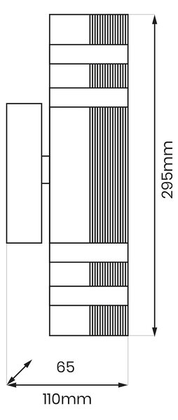 Exteriérové nástenné svietidlo Vini, 1x sklenené/čierne hliníkové tienidlo, (29,5 cm)