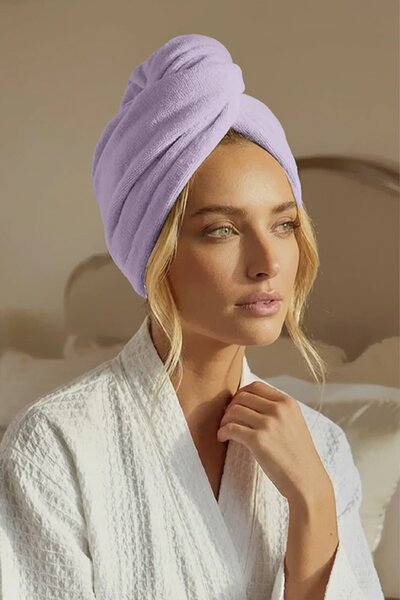Turban na vlasy ACTIVE levanduľový