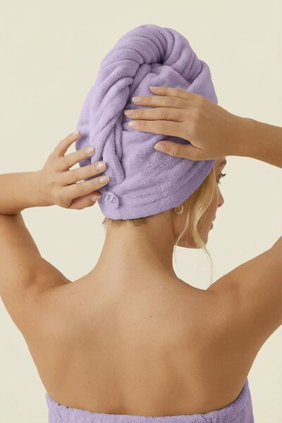 Turban na vlasy ACTIVE levanduľový