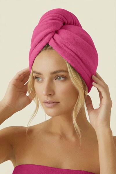 Turban na vlasy ACTIVE fuchsiový