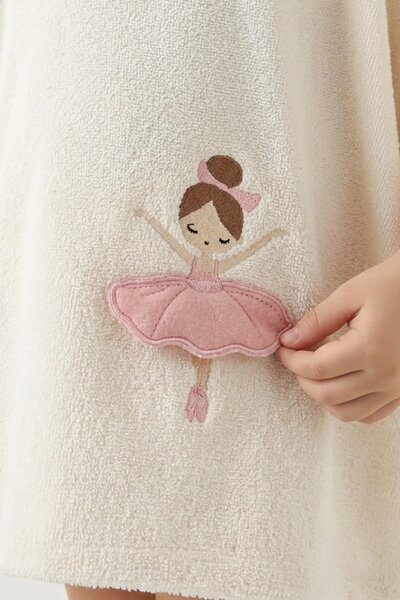 Detské pončo BALERINA BABY krémové 60x120 cm