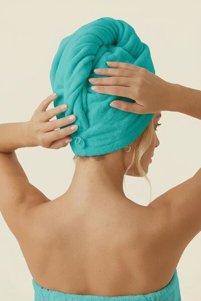 Turban na vlasy ACTIVE tyrkysový