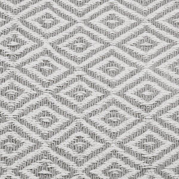 Deka sivobéžová bavlna 125 x 150 cm geometrický vzor so strapcami boho štýl obývacia izba spálňa