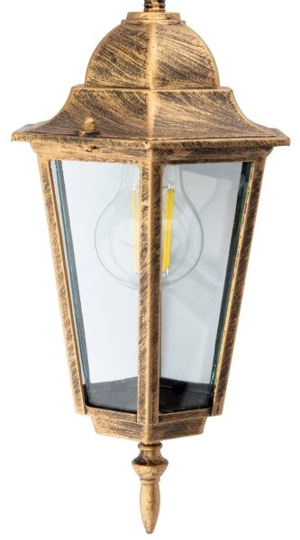 Vonkajší luster na reťazi 1xE27/60W/230V zlatá IP44