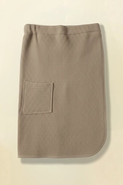 Vaflová osuška na zapínanie (kilt) tmavobéžová Veľkosť: S/M