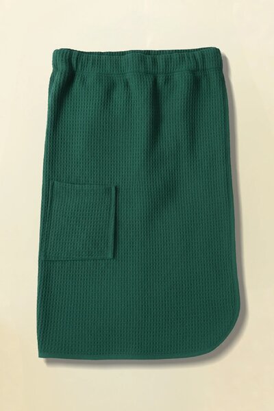 Vaflová osuška na zapínanie (kilt) fľašovo zelená Veľkosť: L/XL