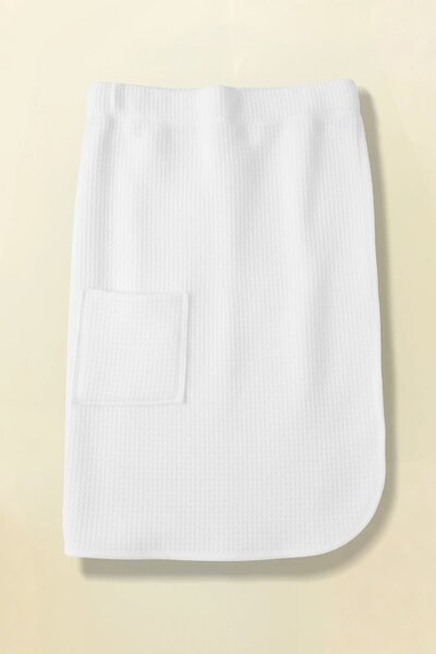 Vaflová osuška na zapínanie (kilt) biela Veľkosť: S/M