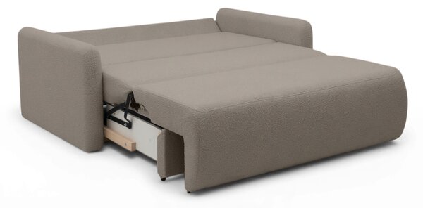 Rozkladacia pohovka Nido trojmiestna 140 cm s úložným priestorom - béžová boucle Quelle 16