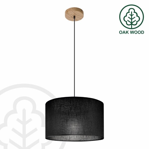 Brilagi - LED Luster na lanku ANTHONY 1xE27/60W/230V dub/čierna