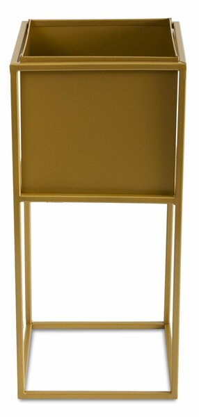 KOVOVÝ KVETINÁČ SO STOJANOM PLAIN 50X24 CM ZLATÁ