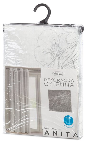 ZÁCLONA NA KRÚŽKOCH ANITA 140X270 CM BIELA