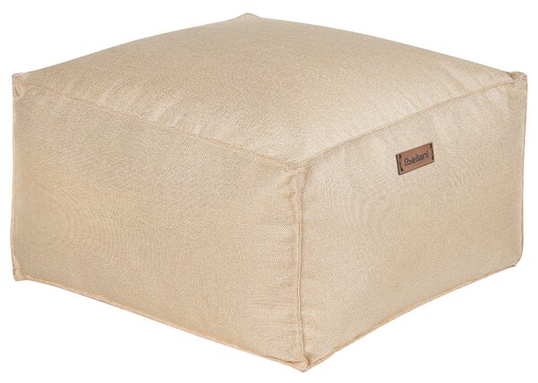 Taburetka krémová biela polyester 50 x 50 x 30 cm bez vzoru štvorcový tvar s odnímateľným poťahom moderný štýl obývačka spálňa