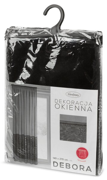 ZÁCLONA NA PÁSKE DEBORA 140X270 CM ČIERNA