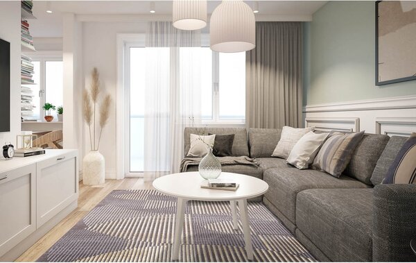 Sivý vlnený koberec 100x180 cm Shades – Agnella