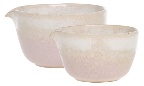 2ks béžovo-ružová miska Valence Dusty Rose - Ø 11*6/ Ø 10*5,5cm / 274ml / 155ml - Chic Antique
