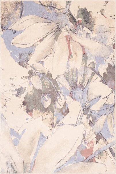 Krémovobiely vlnený koberec 133x180 cm Lilia – Agnella