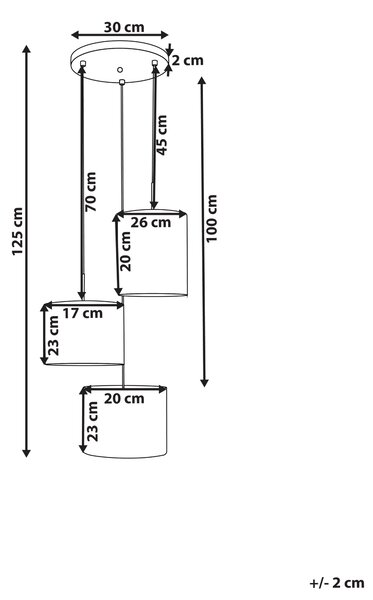 Závesná lampa svetlobéžová ľan látkové tienidlá 3 svetlá moderný štýl osvetlenie obývacia izba