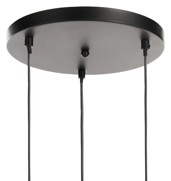 Závesná lampa svetlobéžová ľan látkové tienidlá 3 svetlá moderný štýl osvetlenie obývacia izba