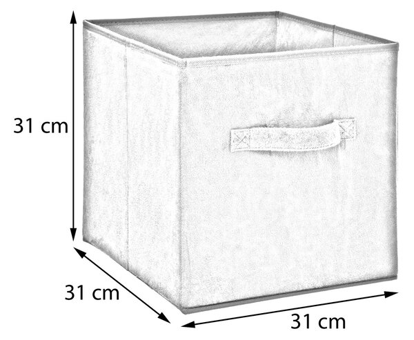 Úložný box Soft, 31x31x31 cm, čierna