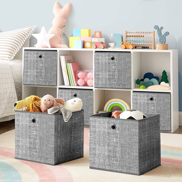Úložný box Grey, sada 6ks, 30x30x30 cm, sivá