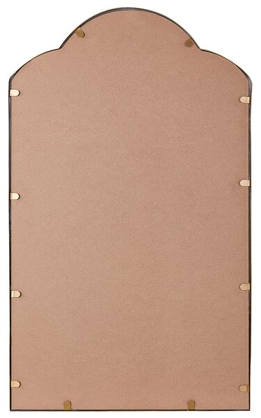 Stolové trojité zrkadlo zlaté kovové 87 x 77 cm dve bočné krídla skladacie make-up
