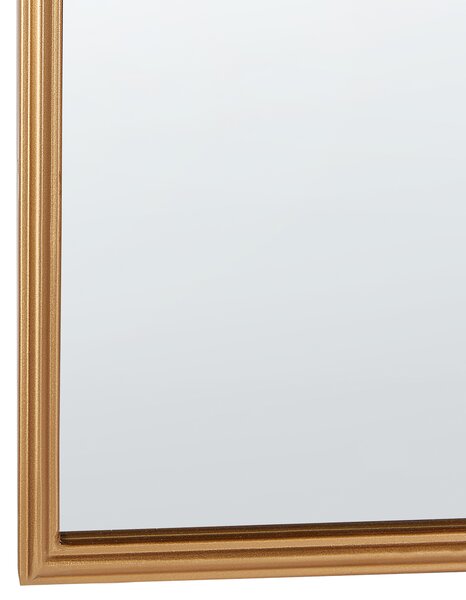 Stolové trojité zrkadlo zlaté kovové 87 x 77 cm dve bočné krídla skladacie make-up