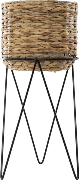 KVETINÁČ Z MORSKEJ TRÁVY SO STOJANOM AYA NATURAL SADA 2KS 54X25 CM+43X20 CM HNEDÁ