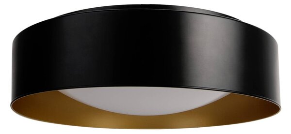 MEGAMAN Stropné LED svetlo Renzo XChange čierna/zlatá IP44, Čierna, Kúpeľňa, Plast, Moderný, Závesné svietidlo