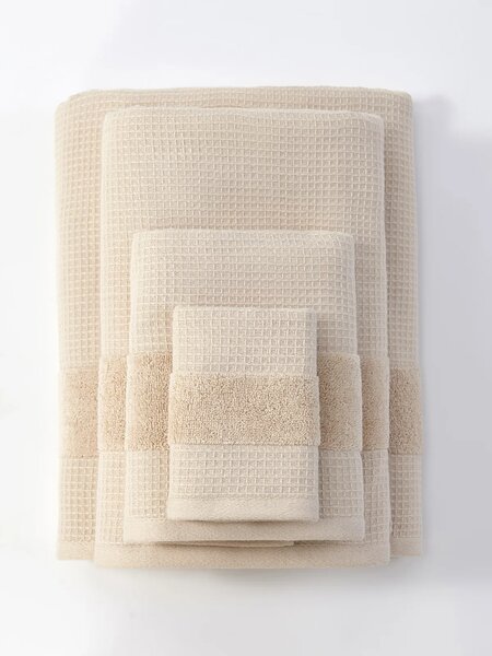 Vaflový uterák CHECKY béžový Rozmer: 30x30 cm