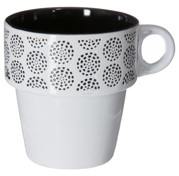 Keramický hrnček so stojanom Ethnik 260 ml sada 6ks