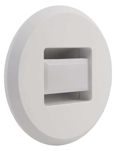 MEGAMAN zapustene LED svietidlo Tina, biele, Ø 9 cm, otočné, Biela / opálová, Obývacia izba / jedáleň, Plast, Moderný, Zapustené okrúhle