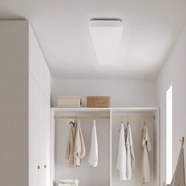 MEGAMAN Stropné LED svetlo Bruno, 117 cm, 56 W, IP44, biele, Biela / opálová, Kúpeľňa, Plast, Moderný, Stropné svetlo