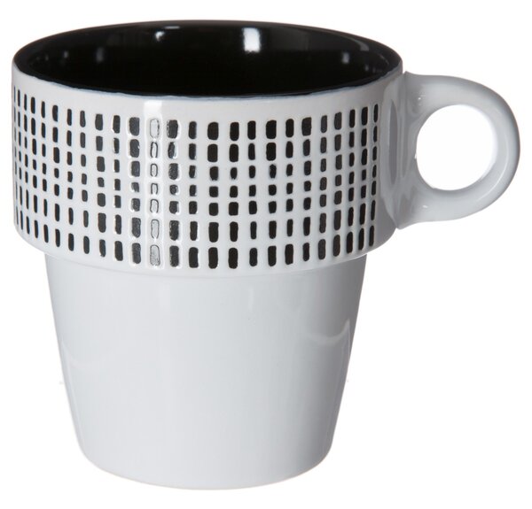 Keramický hrnček so stojanom Ethnik 260 ml sada 6ks